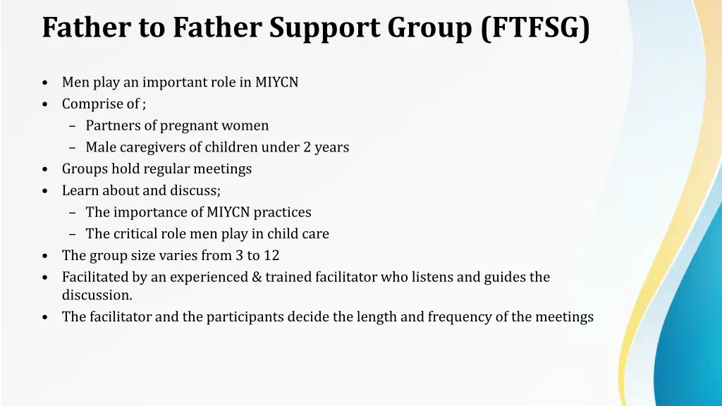 father to father support group ftfsg