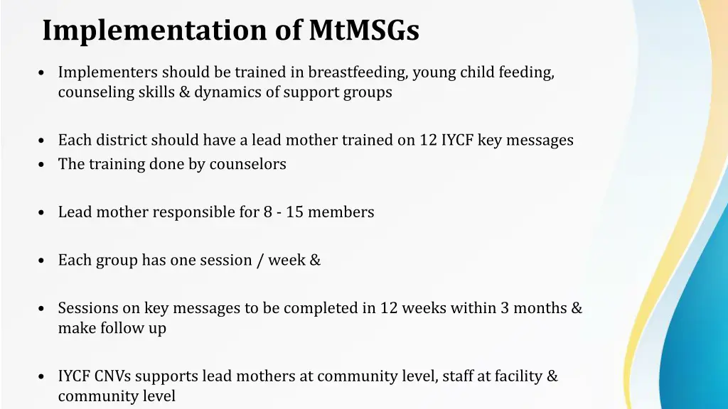 implementation of mtmsgs