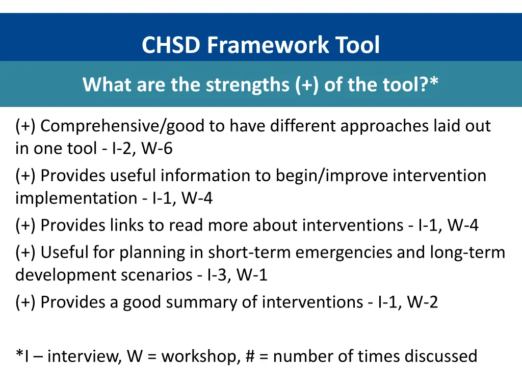 chsd framework tool 11