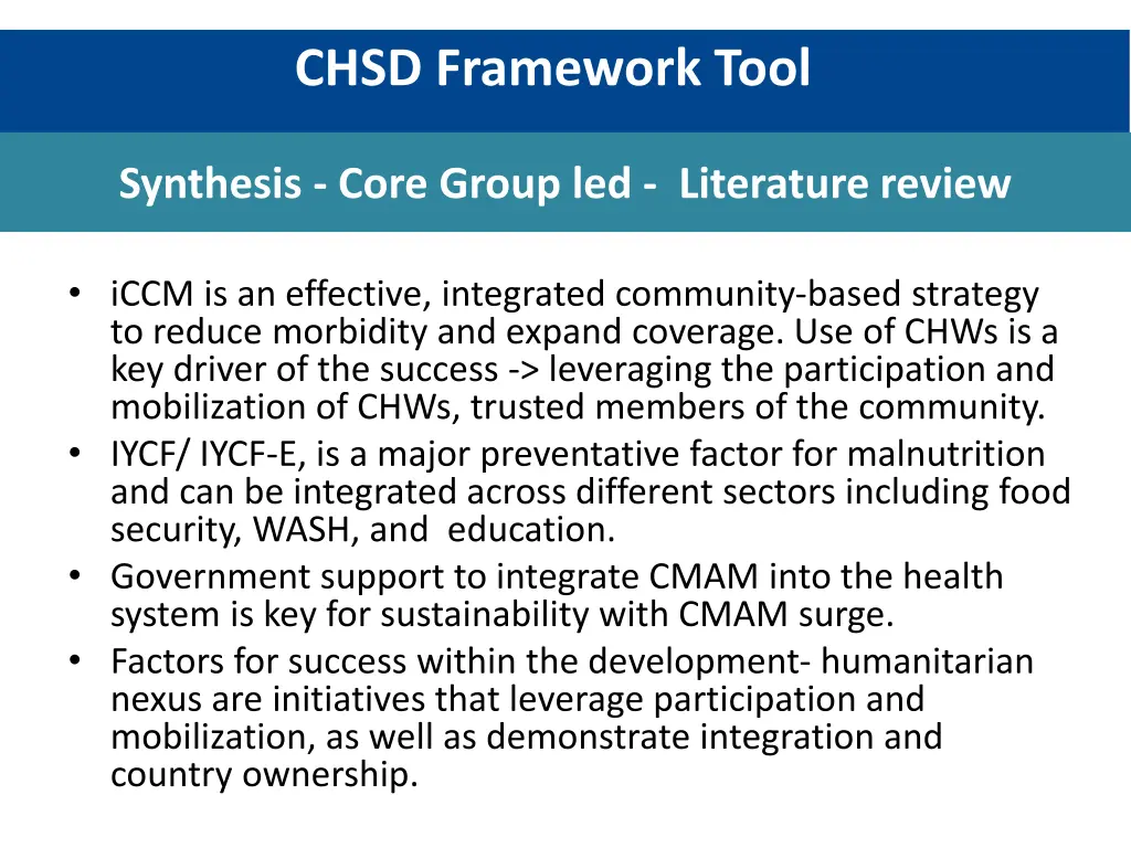 chsd framework tool 5