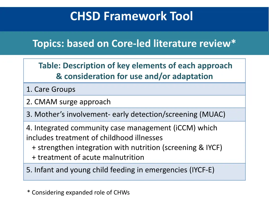 chsd framework tool 6