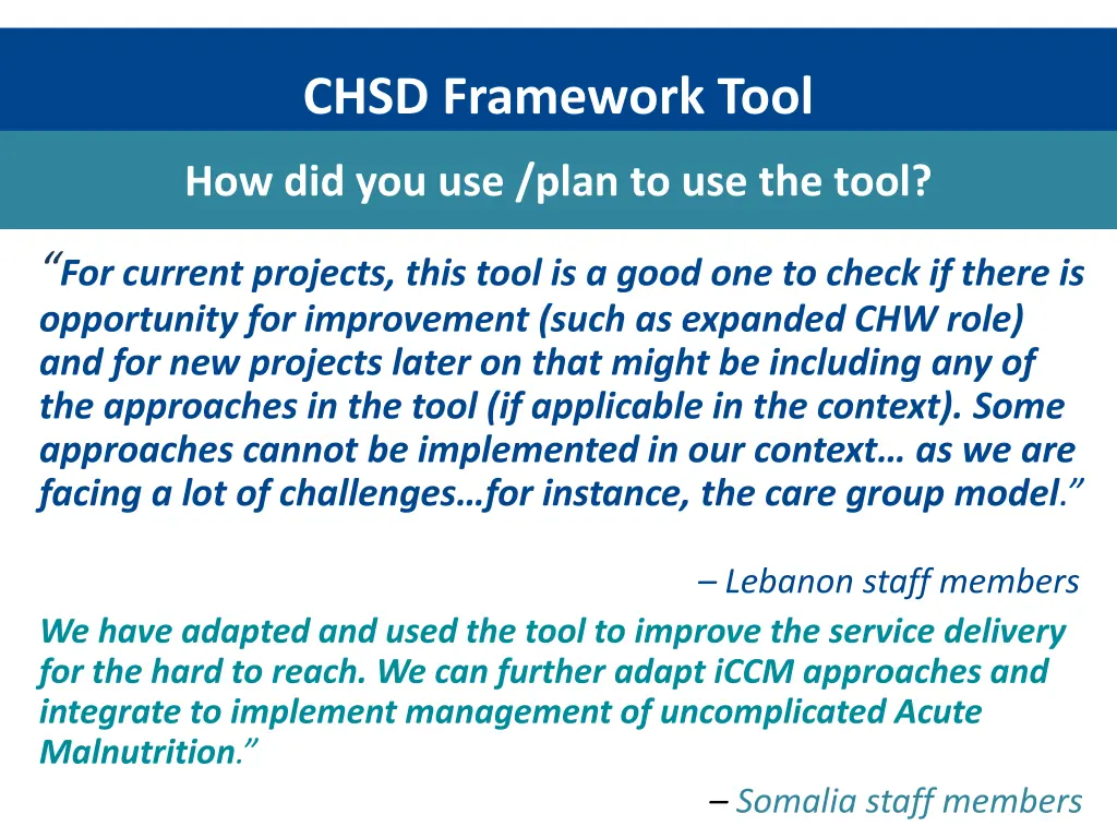 chsd framework tool 9