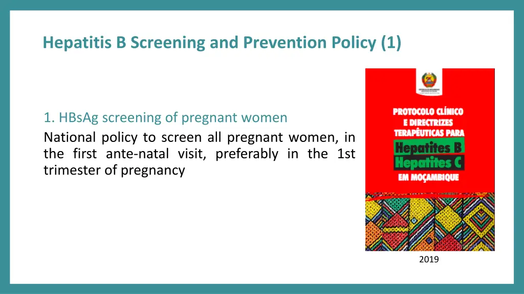 hepatitis b screening and prevention policy 1