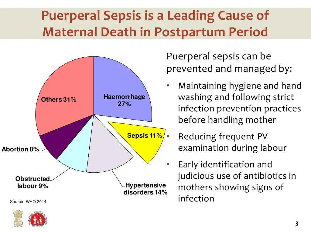 puerperal sepsis is a leading cause of maternal