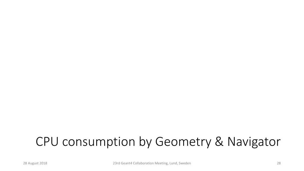 cpu consumption by geometry navigator