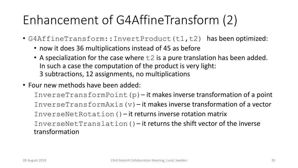 enhancement of g4affinetransform 2