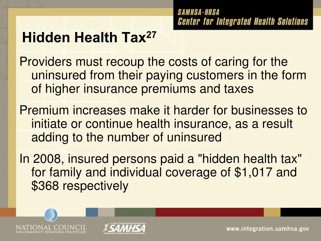 hidden health tax 27