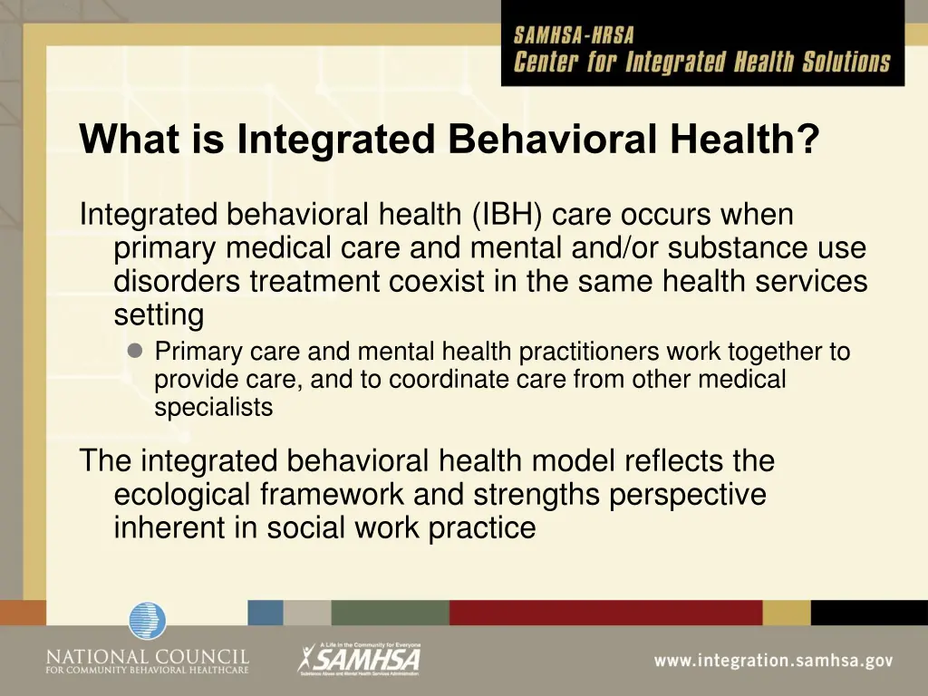 what is integrated behavioral health