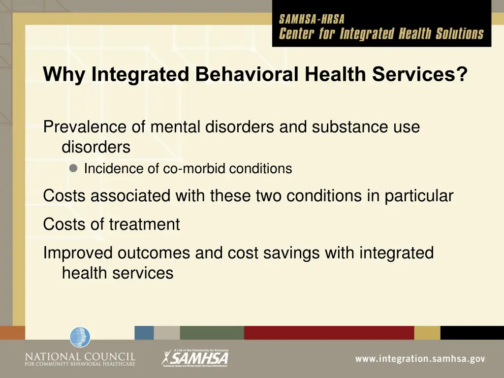 why integrated behavioral health services