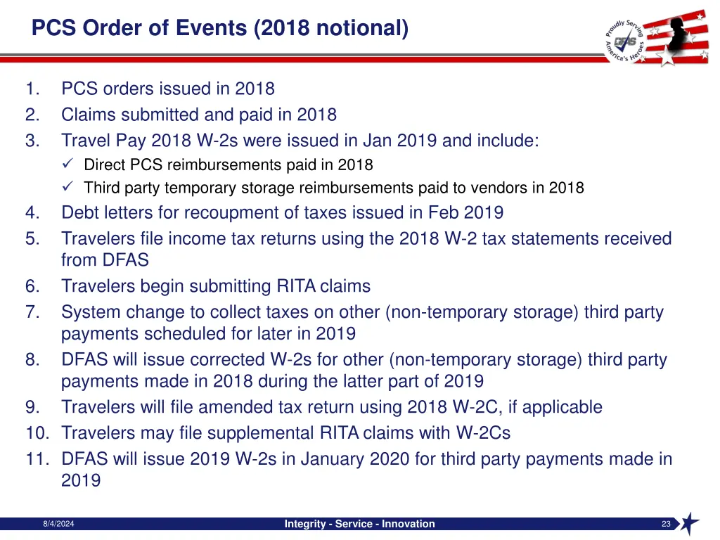 pcs order of events 2018 notional