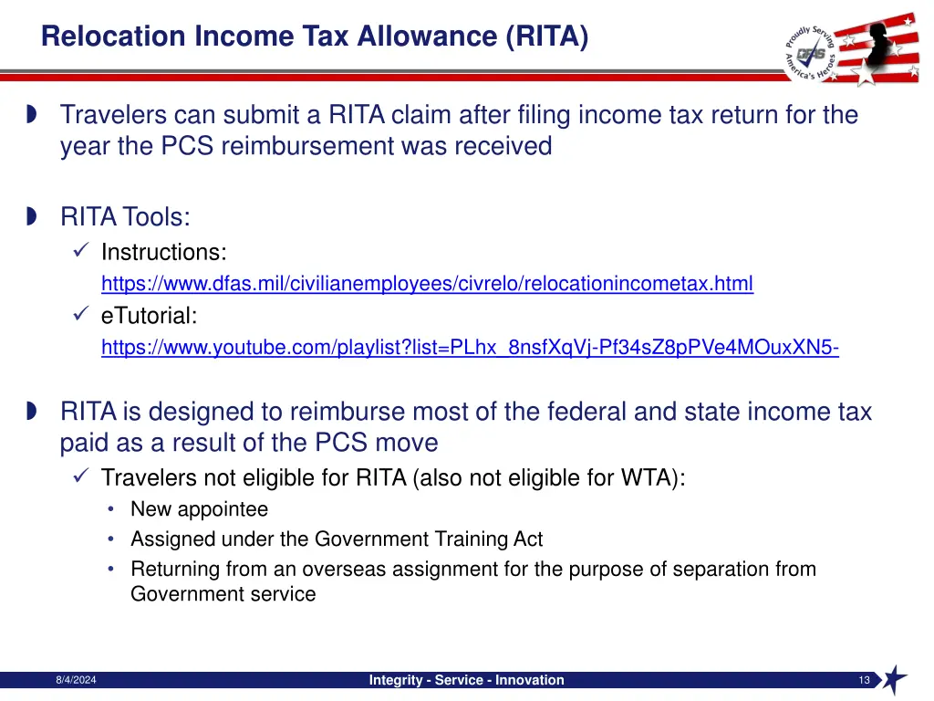 relocation income tax allowance rita