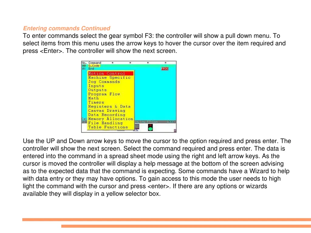 entering commands continued to enter commands