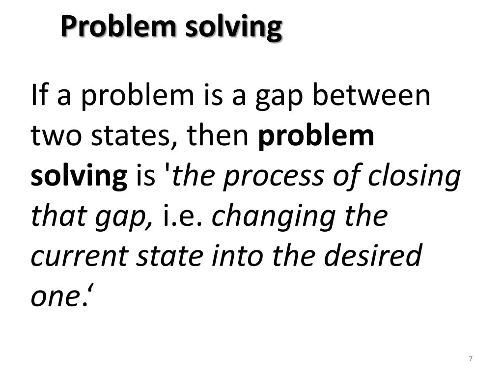 problem solving