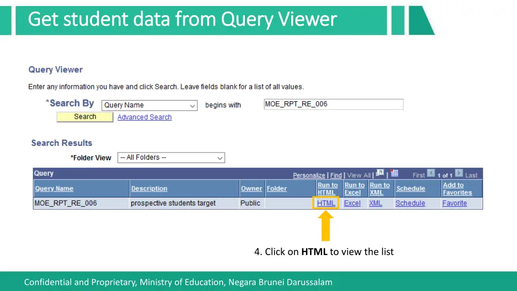 get student data from query viewer get student 1