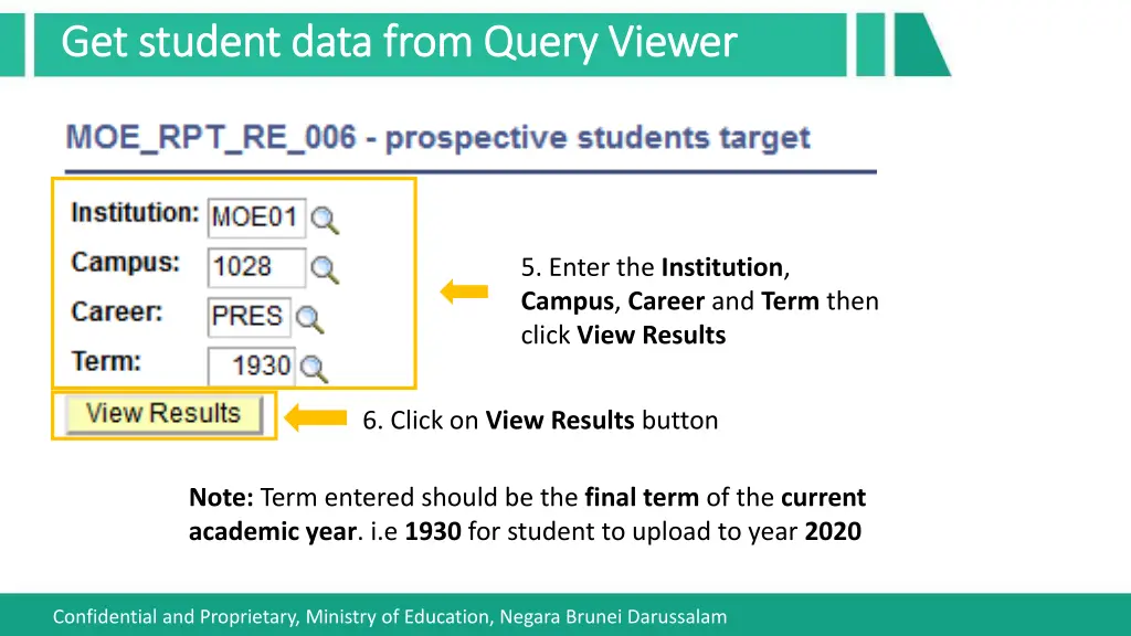 get student data from query viewer get student 2