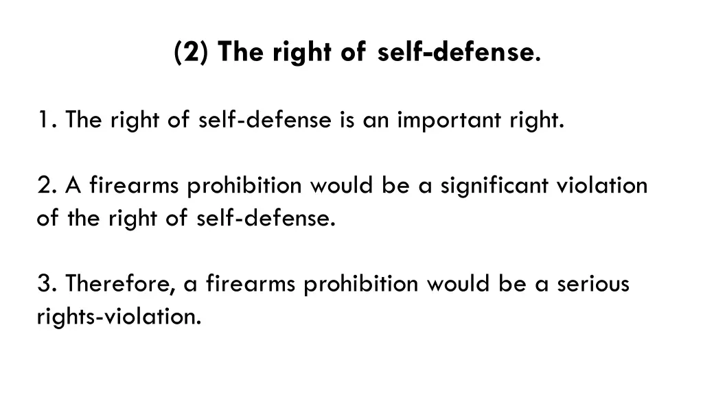 2 the right of self defense