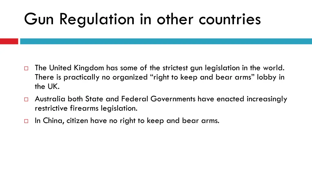 gun regulation in other countries