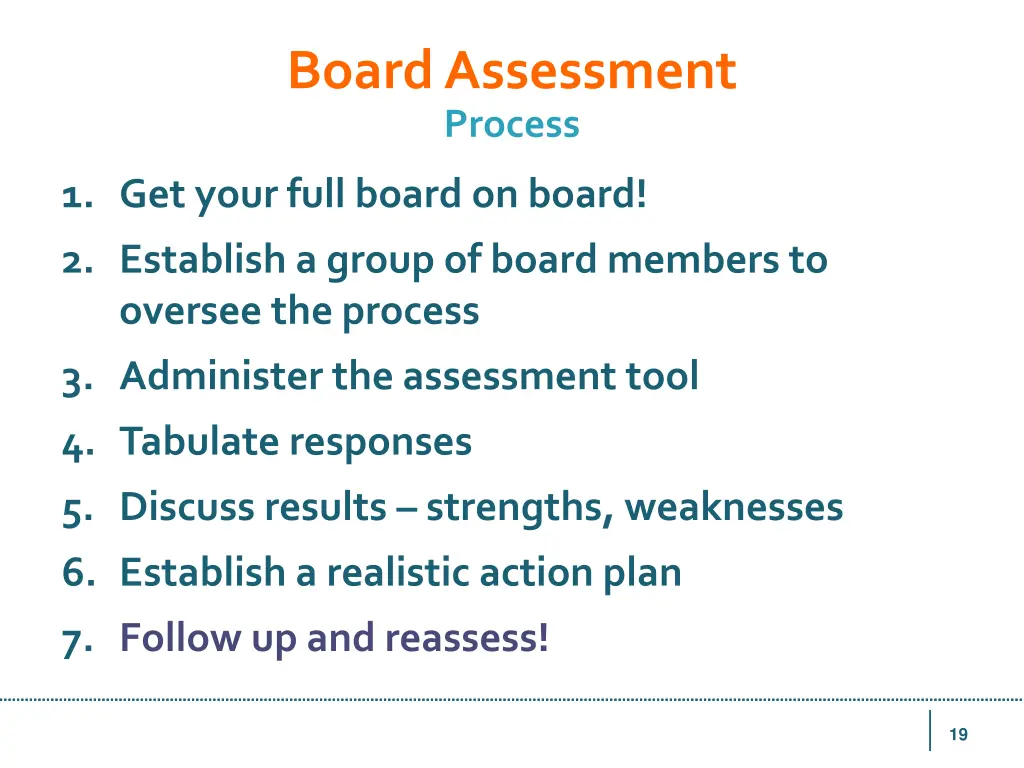 board assessment process