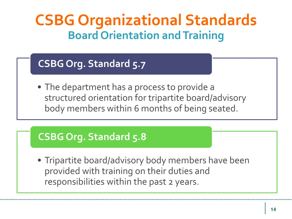 csbg organizational standards board orientation