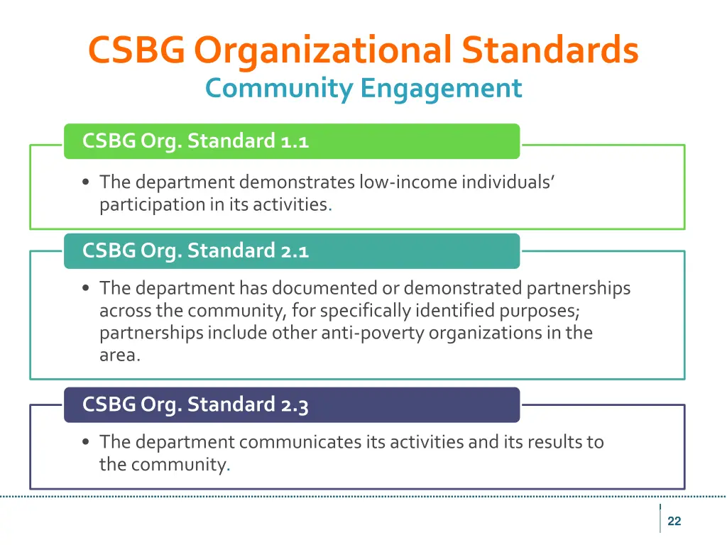 csbg organizational standards community engagement