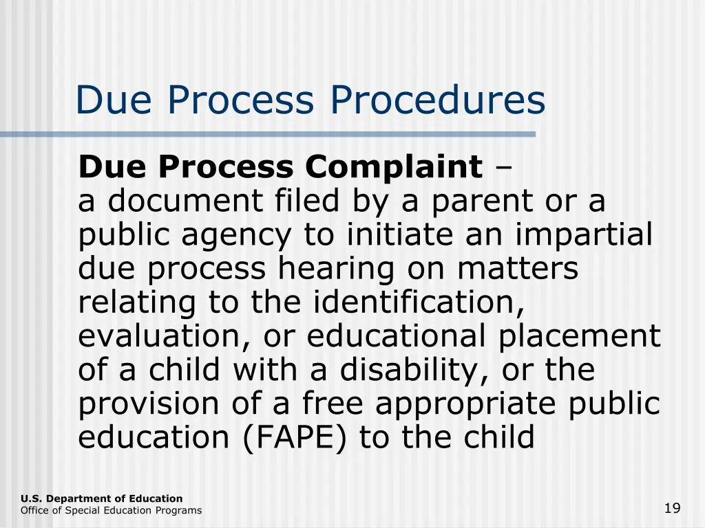 due process procedures 1