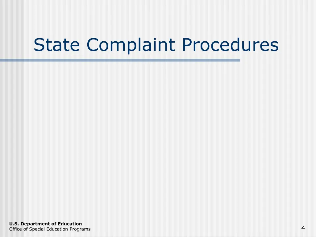 state complaint procedures