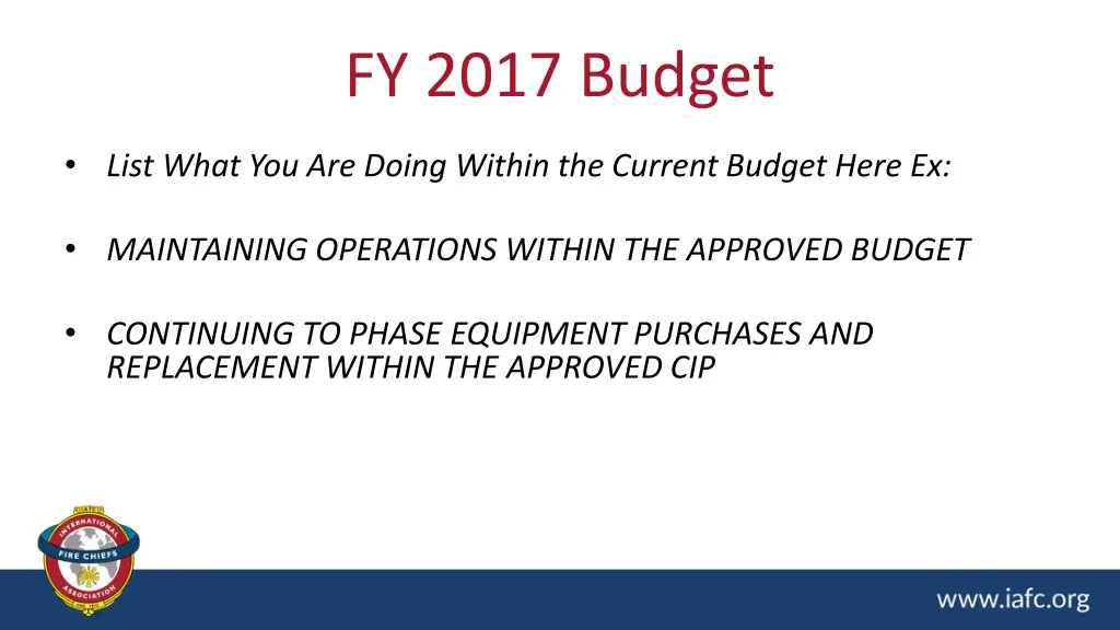 fy 2017 budget