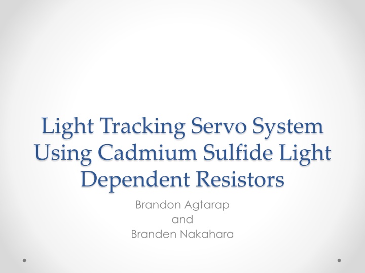 light tracking servo system using cadmium sulfide