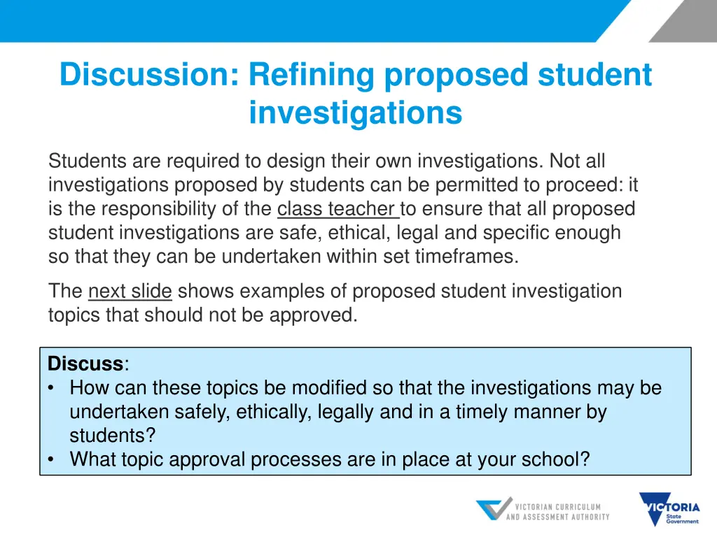 discussion refining proposed student