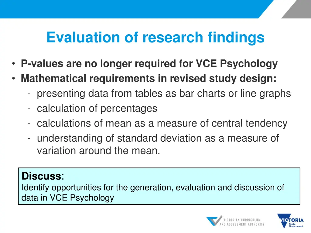 evaluation of research findings