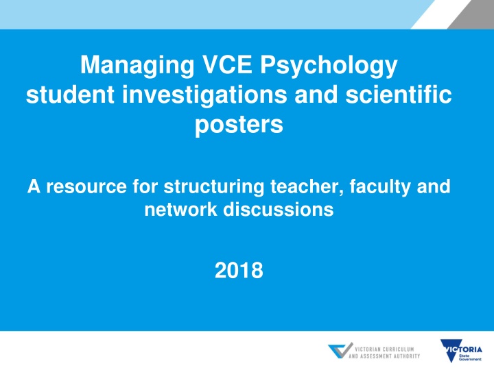 managing vce psychology student investigations