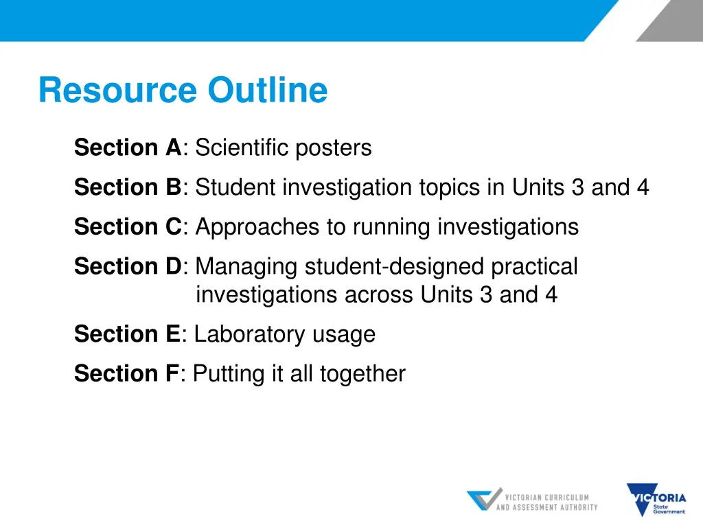 resource outline