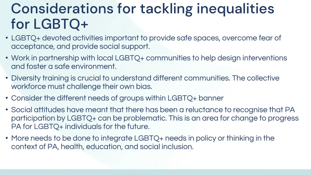 considerations for tackling inequalities 3