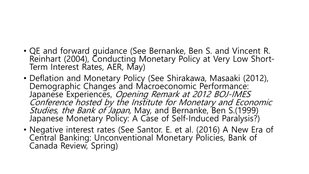 qe and forward guidance see bernanke