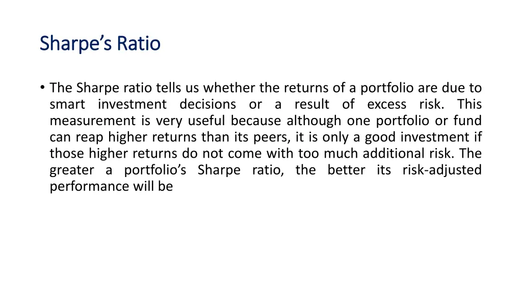 sharpe s ratio sharpe s ratio 2