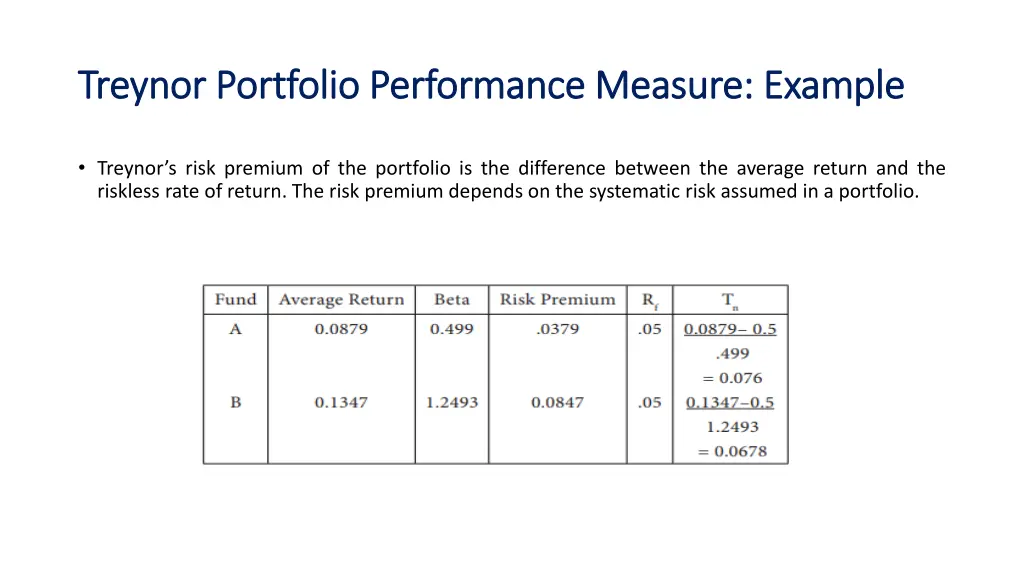 treynor treynor portfolio performance measure 3