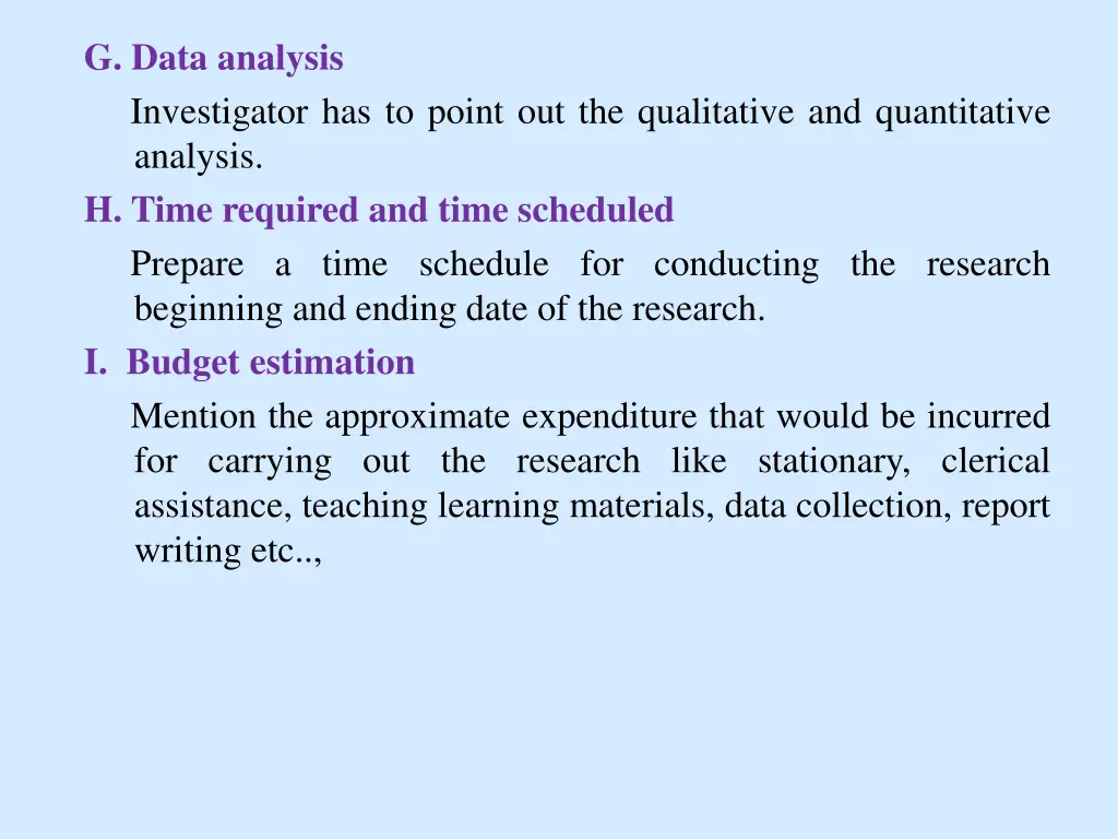 g data analysis investigator has to point