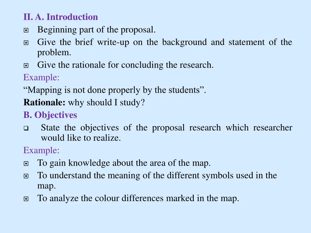 ii a introduction beginning part of the proposal