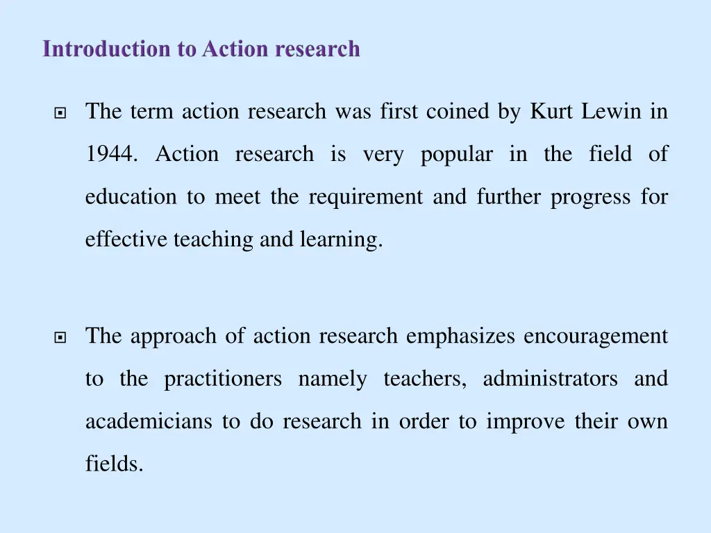 the term action research was first coined by kurt