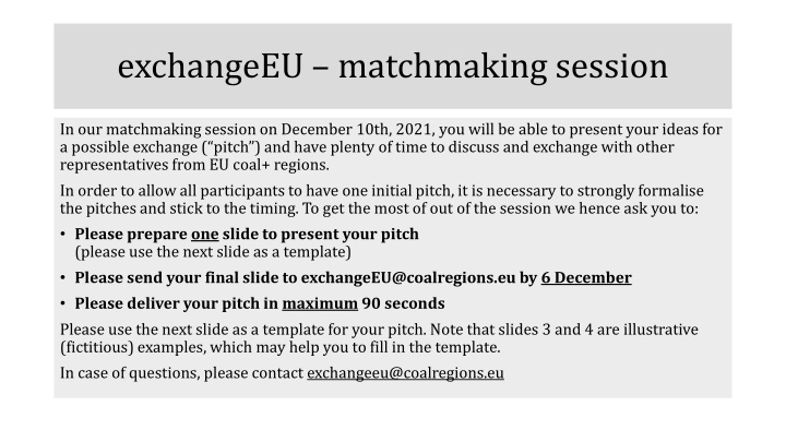 exchangeeu matchmaking session