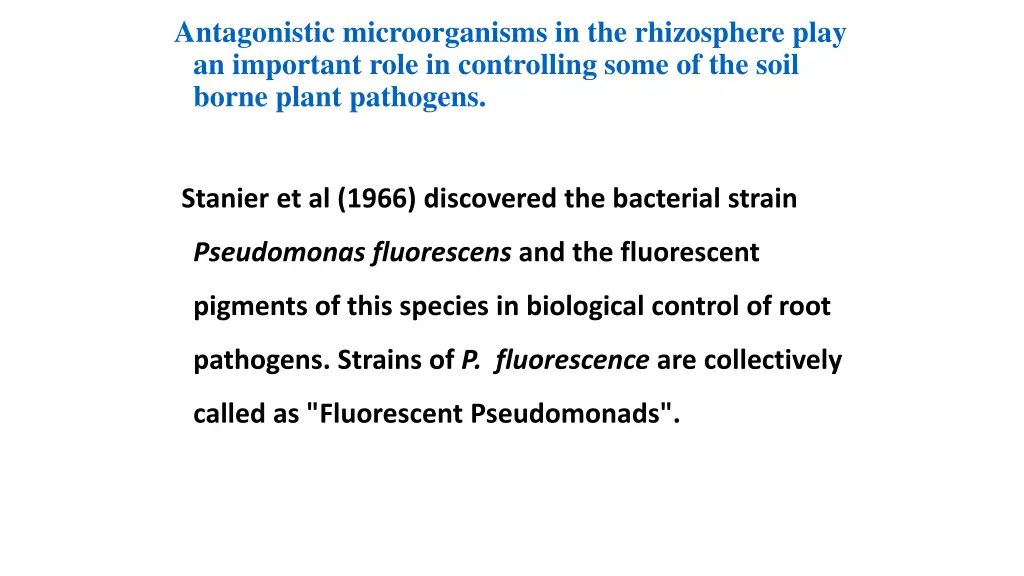 antagonistic microorganisms in the rhizosphere