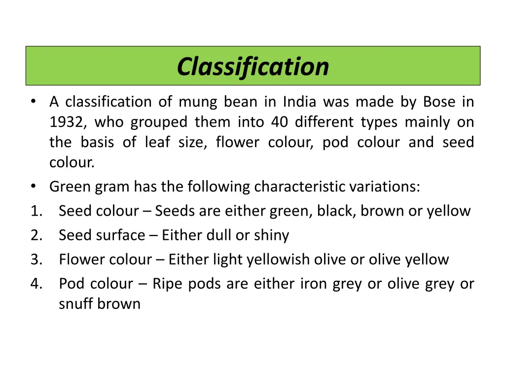 classification