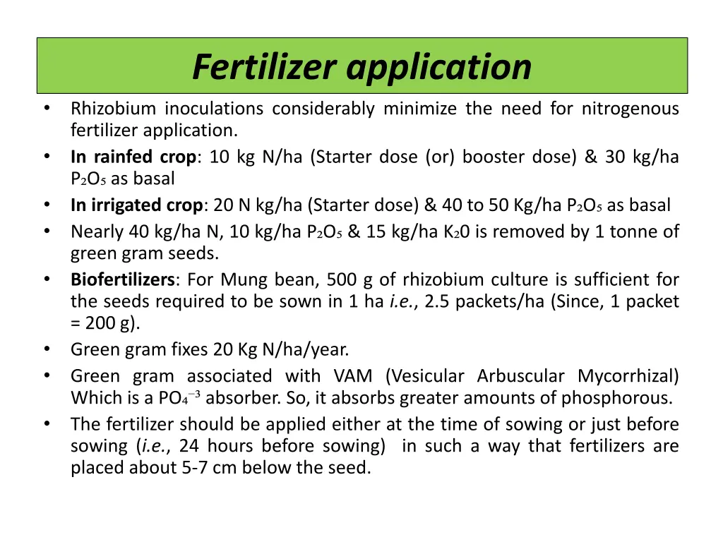 fertilizer application