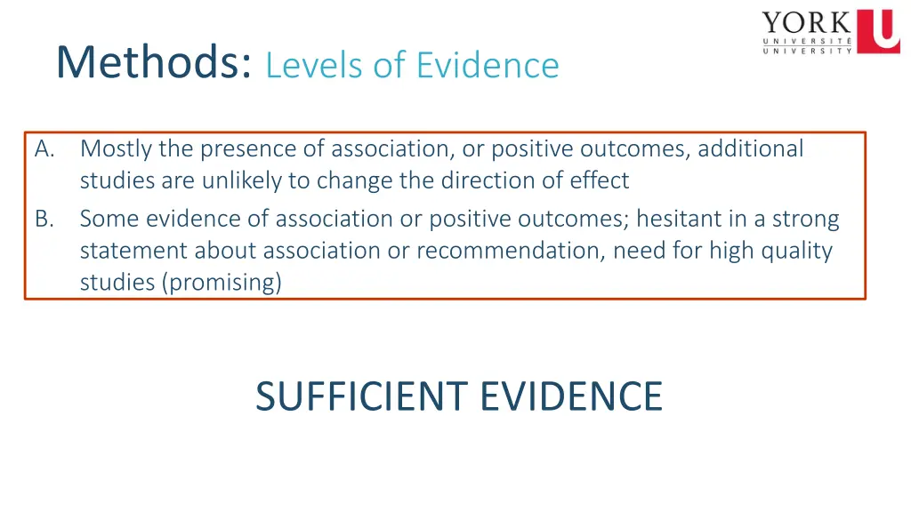 methods levels of evidence 2