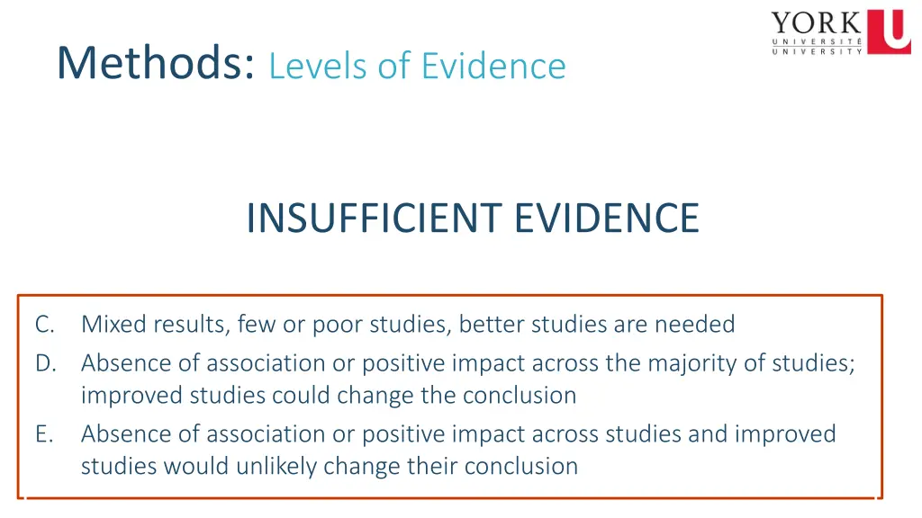 methods levels of evidence 3