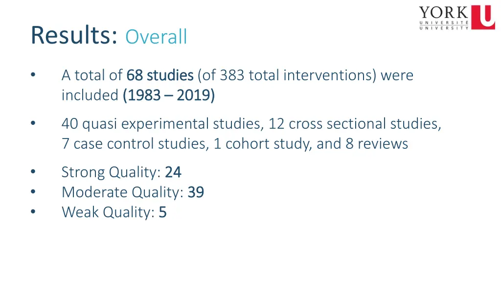 results overall