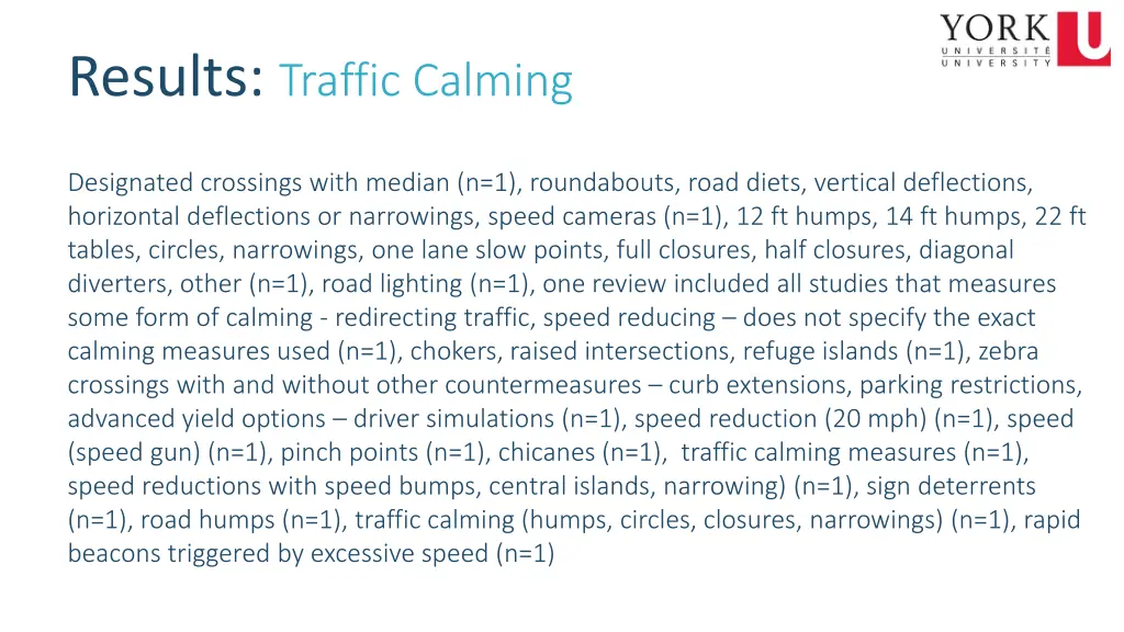 results traffic calming 1