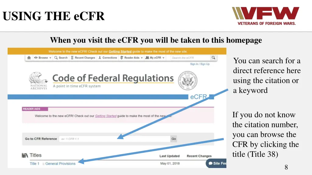 using the ecfr