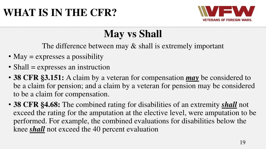 what is in the cfr 1