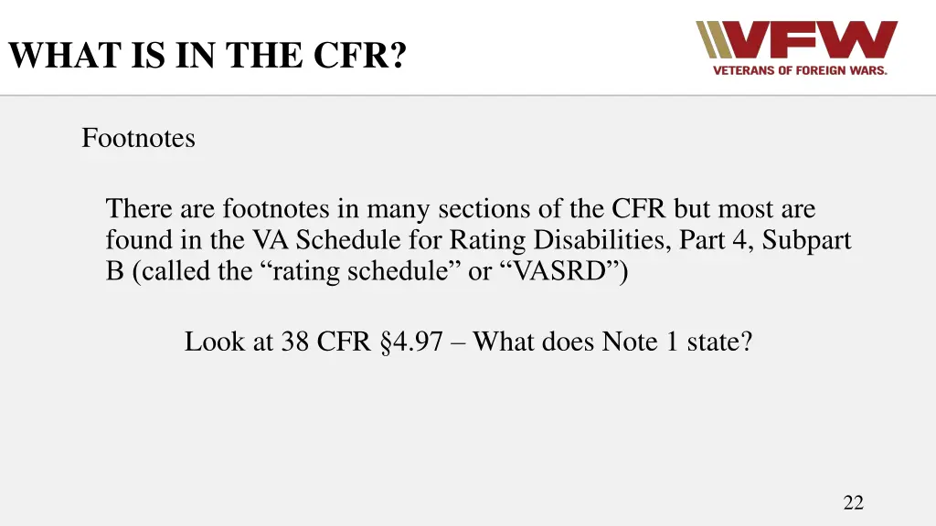 what is in the cfr 4